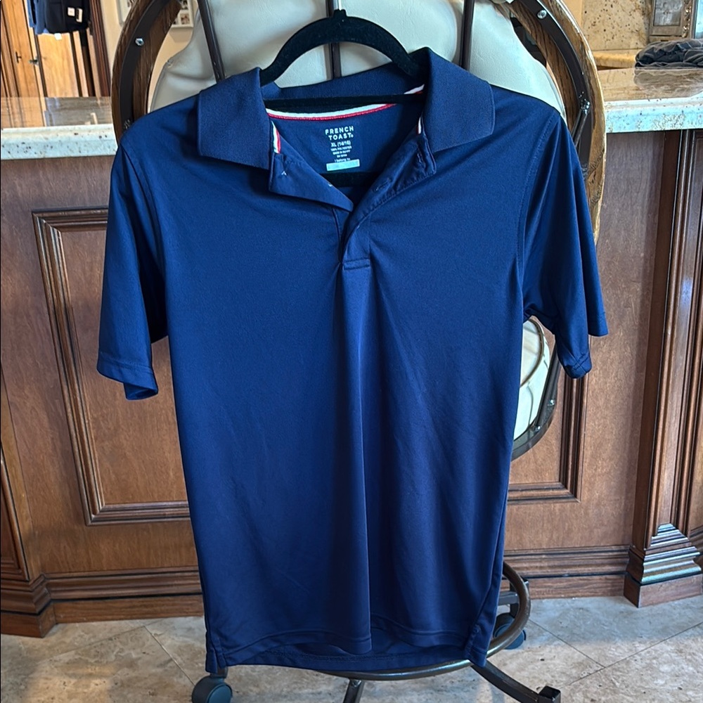 Frenchi Blue Athletic Polo Shirt